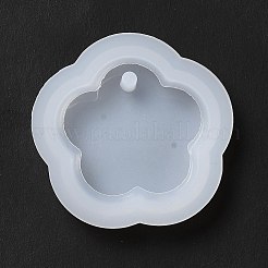 DIYペンダントシリコンモールド  樹脂型  UVレジン用  エポキシ樹脂ジュエリー作り  花  51x52x8.5mm  穴：4mm&nbsp;LS-SIMO-H009-08I