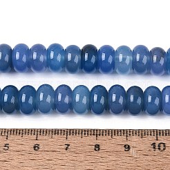 天然石瑪瑙ビーズ連売り  滑らかなロンデル  染め  藤紫色  10~10.5x5.5~6mm  穴：0.7~1.2mm  約61~69個/連  14.37~15.55インチ（36.5~39.5cm）&nbsp;G-Q613-01E-04