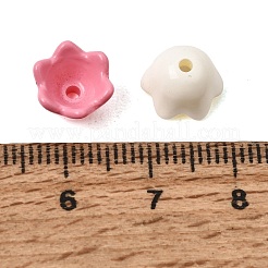 アクリルビーズキャップ  花  ミックスカラー  9x10x6.5mm  穴：1.6mm&nbsp;AC-CBAD0C5-01