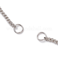 2個 2色真鍮ブレスレット素材  カーブチェーン付き  プラチナ·ゴールデン  6-3/4インチ（17cm）  1pc /カラー&nbsp;AJEW-JB01278