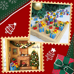 30個 5スタイル クリスマス 不透明樹脂カボション  贈り物  ミックスカラー  9~13x9~13x11~19.5mm  6個/スタイル&nbsp;CRES-SC0003-23