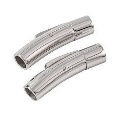 変色防止コラム 316 外科用ステンレス鋼製バヨネット留め具  ステンレス鋼色  30x7mm  穴：5mm&nbsp;X-STAS-A021-5mm