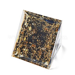 オルゴナイトピラミッド樹脂エネルギー発生器  レイキの天然ラピスラズリと黒曜石のチップが入っており、ホームオフィスのデスクの装飾に最適です。  59.5x59.5x59.5mm&nbsp;DJEW-D013-01E