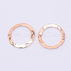 ジュエリーアクセサリー用の真鍮のリンクリング  リング  ライトゴールド  16x1mm  内径：12.5mm&nbsp;KK-WH0037-04KCG
