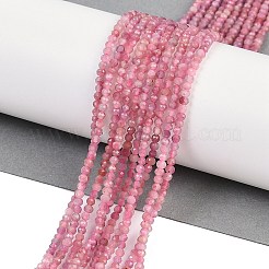 天然のピンクトルマリンビーズ連売り  多面カット  ロンデル  3x2~2.5mm  穴：0.7mm  約167~209個/連  15.20~15.35インチ（38.6~39cm）&nbsp;G-F782-A04-01
