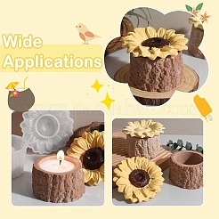 ひまわりシリコーン型  キャンドル型  ジェッソ樹脂鋳造金型  ホワイト  83x25mm  92x25mm&nbsp;DIY-CJC0016-03