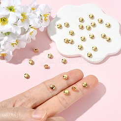 シェグレイスの真鍮ビーズ  フラットラウンド  カドミウムフリー＆ニッケルフリー＆鉛フリー  長持ちメッキ  18KGP本金メッキ  5x3mm  穴：1.4mm&nbsp;XGR0114G-149G