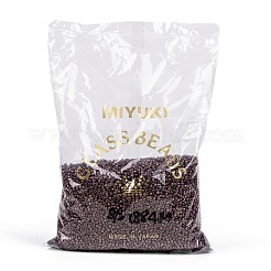 MIYUKIラウンドロカイユビーズ  日本製シードビーズ  8/0  （rr1884)バイオレットゴールド光沢  3mm  穴：1mm  約19000~20500個/ポンド&nbsp;SEED-G008-RR1884