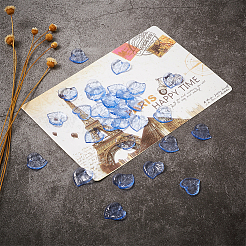 アクリルパーツ  葉  ブルー  15x15x2mm  穴：1.5mm  100個/袋&nbsp;MACR-TA0001-08