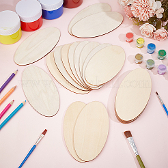 楕円形の未完成の木製切り抜き  子供のDIY絵画装飾  ナバホホワイト  140x70x2.5mm&nbsp;DIY-WH0604-07D