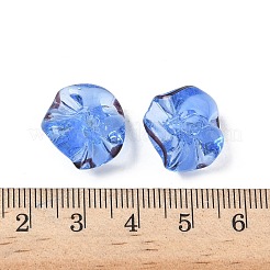 手作りランプワークビーズ  コーンフラワーブルー  16x16.5x9.5mm  穴：1.6mm&nbsp;LAMP-S080-01B