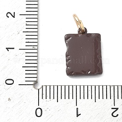 スプレーペイント304ステンレスペンダント  丸カン付き  本  14x10x2.5mm  穴：4mm&nbsp;STAS-H254-04G-04