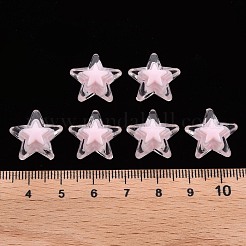 透明なアクリルビーズ  二層ビーズ  スター  ピンク  15.5x16x9.5mm  穴：3mm  約569個/500g&nbsp;TACR-S152-11A-08