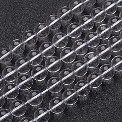 合成クオーツクリスタルビーズ連売り  ラウンド  透明  18mm  穴：1.5mm  15.5インチ（39.37cm）&nbsp;GSR18mmA039-1