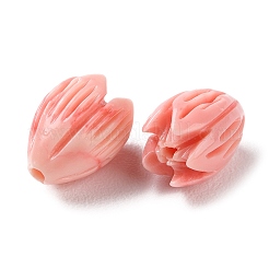 合成シェル染色ビーズ  花  ミスティローズ  11x8mm  穴：1.4mm&nbsp;SHEL-K007-07