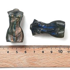 天然ラブラドライト彫刻セクシーな女性モデルフィギュア  ホームデスクトップ装飾用  16.5x20x39.5mm&nbsp;X-G-C152-13