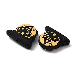 ハロウィンシリコンビーズ  城  26.5x31.5x9.5mm  穴：2mm&nbsp;SIL-SZC0001-01D