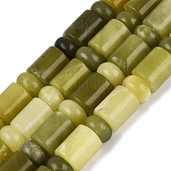 天然岫岩のヒスイのビーズ連売り  バレル＆ロンデル  8x10mm  穴：0.9~1.2mm  約50~52個/連  14.57~15.35インチ（37~39cm）  ロンデル：8x4.5~5mm&nbsp;G-Q616-09E-01