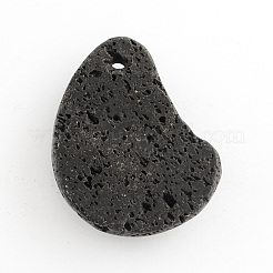 天然溶岩岩ペンダント  染め  50~63x42~70x8~12mm  穴：3.5~8mm&nbsp;G-S139-09