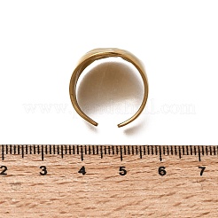 女性用304ステンレススチールカフオープンリング  ナゲット  ゴールドカラー  21.5mm  usサイズ7 1/4(17.5mm)&nbsp;RJEW-T034-04G