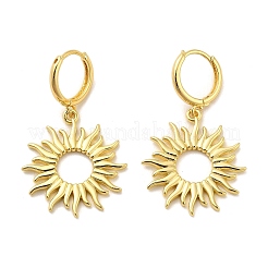 サンブラスフープピアス  長持ちメッキ  ラックめっき  鉛フリー＆カドミウムフリー  18KGP本金メッキ  41x24mm&nbsp;EJEW-H180-30D-G