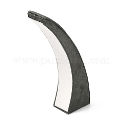 ベルベットのブレスレットで覆われた鉄製のディスプレイホルダー  アーチ形状  グレー  11x3.75x19cm&nbsp;ODIS-C013-02A
