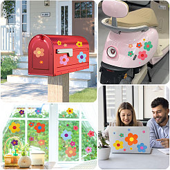 12枚 12スタイル 花柄 PVC ウォールステッカー  壁の家の付属品のため  ミックスカラー  221~300x220~300x0.1mm  1個/スタイル&nbsp;DIY-CA0007-69