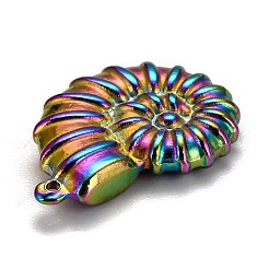 イオンプレーティング（IP）304ステンレスペンダント  巻き貝の形  虹色  21x15x4mm  穴：1mm&nbsp;STAS-I105-42MC