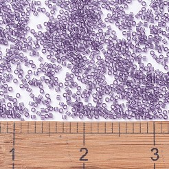 MIYUKIデリカビーズ  シリンダー  日本製シードビーズ  11/0  （db1105)透明光アメジスト  1.3x1.6mm  穴：0.8mm  約2000PCS /ボトル  10 G /ボトル&nbsp;SEED-JP0008-DB1105