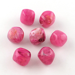 ダブルコーン天然石風アクリルビーズ  ミックスカラー  18x19x17mm  穴：2mm  約170個/500g&nbsp;OACR-R024-M