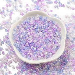 セイロンガラスシードビーズ  ピーナッツ  プラム  4~4.5x2~2.5x2~2.5mm  穴：0.8~0.9mm  約10000個/ポンド&nbsp;SEED-K009-02B-36