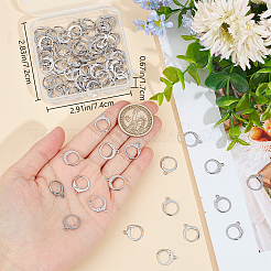 304ステンレススチールフレンチフックピアス金具100個  カン付き  ステンレス鋼色  14.5x12.5x2mm  穴：1.2mm&nbsp;STAS-BBC0004-12