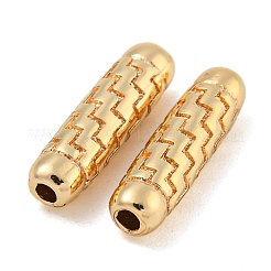 真鍮チャーム  カドミウムフリー＆ニッケルフリー＆鉛フリー  コラム  18KGP本金メッキ  15x3.8mm  穴：1.4mm&nbsp;KK-N254-113G