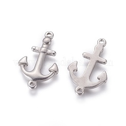 変色しにくい304ステンレススチールリンク  アンカー  ステンレス鋼色  27x16x2mm  穴：1.5mm&nbsp;STAS-L226-051P