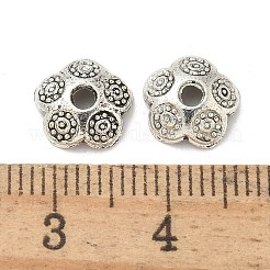 チベット風合金ビーズ  カドミウムフリー＆鉛フリー  アンティークシルバー  9x2.5mm  穴：1.8mm&nbsp;TIBE-P003-51AS