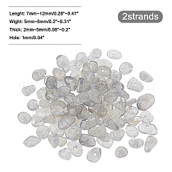 天然石ラブラドライトビーズ連売り  グレードA +  チップ  7~12x5~8x2~5mm  穴：1mm  約15.7インチ  1連売り/箱&nbsp;G-GL0001-03
