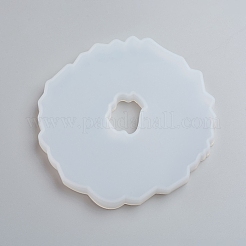 シリコンカップマット金型  レジン型  UVレジン用  エポキシ樹脂ジュエリー作り  ナゲット  ホワイト  131x122x12mm  インナーサイズ：125x117mm&nbsp;LS-DIY-G017-A01