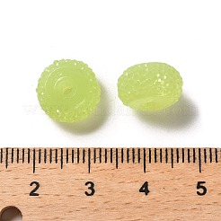 オペーク樹脂ビーズ  テクスチャーロンデル  ミックスカラー  12x7mm  穴：2.5mm&nbsp;RESI-B020-07