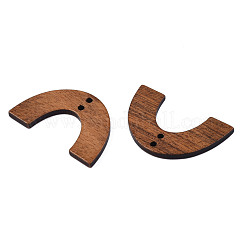ウォールナットウッドペンダント  サドルブラウン  21x33.5x2.5mm  穴：1.8mm&nbsp;WOOD-N011-009