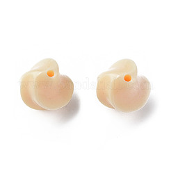 不透明なアクリルビーズ  ツイスト  桃パフ  14.5x14x14mm  穴：1.6mm  約390個/500g&nbsp;MACR-S373-139-A15