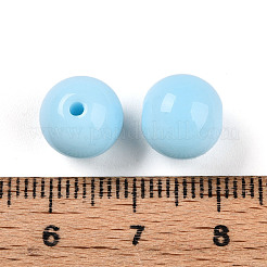 不透明なソリッドカラーのガラスビーズ  ラウンド  空色  10~10.5mm  穴：1.2~1.4mm  約740個/1000g&nbsp;GLAA-N007-10mm-A12