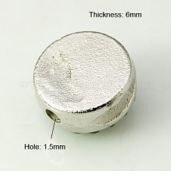 合金ラインストーンビーズ  カドミウムフリー＆鉛フリー  グレードA  プラチナカラー  ラウンド  エメラルド  10x6mm  穴：1.5mm&nbsp;LS-RB-E007-1