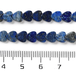 染め加工天然のラピスラズリビーズ連売り  ハート  6x6x3mm  穴：1mm  約69~71個/連  14.57''~14.96''（37~38センチメートル）&nbsp;G-M403-A30-02