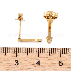 イオンプレーティング（IP）304ステンレススチールスタッドピアス  女性のための  文字I  11.5x3mm  穴：1mm  ピン：0.7mm&nbsp;FIND-Q103-01I-G