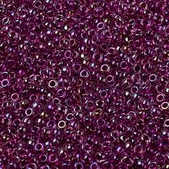 MIYUKIラウンドロカイユビーズ  日本製シードビーズ  （rr3529)ファンシーライニングマゼンタ  8/0  3mm  穴：1mm  約19000~20500個/ポンド&nbsp;SEED-G008-RR3529