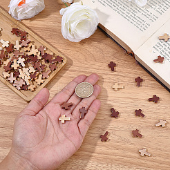 4連売りスプレー塗装された合成ターコイズビーズ連売り  クロス  サドルブラウン  16x12.5x3.5mm  穴：1.2mm  約24個/連  14.96インチ（38cm）&nbsp;G-SC0003-84