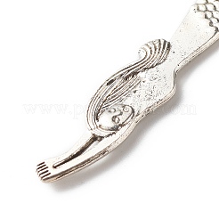 合金人魚のしおり  ペンダントブックマーク  宝石チップビーズブックマーク  混合図形  84x23x2mm&nbsp;AJEW-JK00186