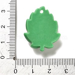 不透明樹脂デコデンペンダント  葉っぱのチャームが付いた昆虫の蝶  きいろ  27.5x21.5x9.5mm  穴：2mm&nbsp;RESI-M037-01C