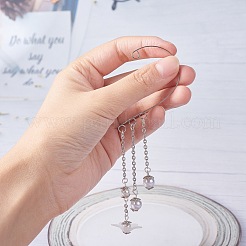 16個 4スタイル 316ステンレススチール イヤーカフ金具  クライマーラップアラウンドノンピアスイヤリングパーツ  水平ループ付き  ステンレス鋼色  55~59x36~46x0.5mm  穴：4mm  4個/スタイル&nbsp;STAS-SZ0002-54