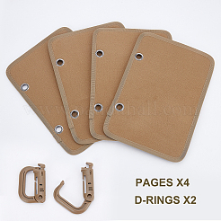 ベルベットブローチピンディスプレイオーガナイザー  長方形  カーキ  18.9x26.8x0.55cm  穴：1.2のCM&nbsp;DJEW-WH0011-04A